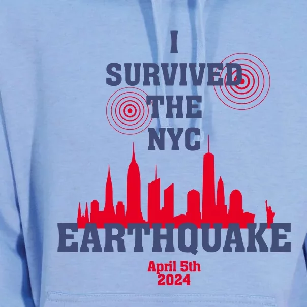 I Survived The Nyc Earthquake 5th April 2024 Unisex Surf Hoodie