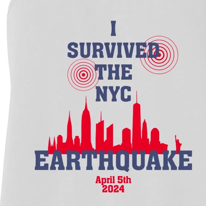 I Survived The Nyc Earthquake 5th April 2024 Women's Racerback Tank