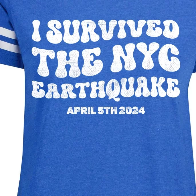 I Survived The Nyc Earthquake April 5th 2024 Enza Ladies Jersey Football T-Shirt