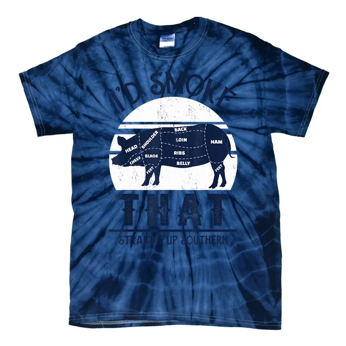 Id Smoke That Straight Up Southern Pig Vintage Tie-Dye T-Shirt