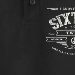 I SURVIVED The SIXTIES TWICE Built In 60s 70th 60th Birthday Dry Zone Grid Performance Polo