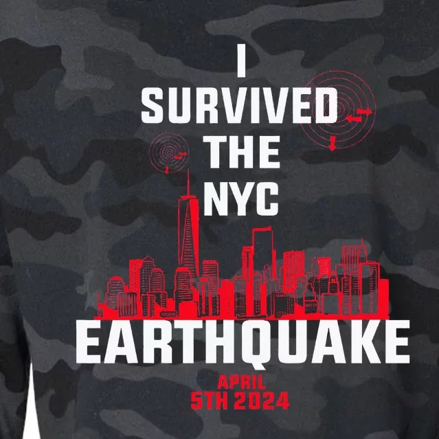 I Survived The Nyc Earthquake Cropped Pullover Crew