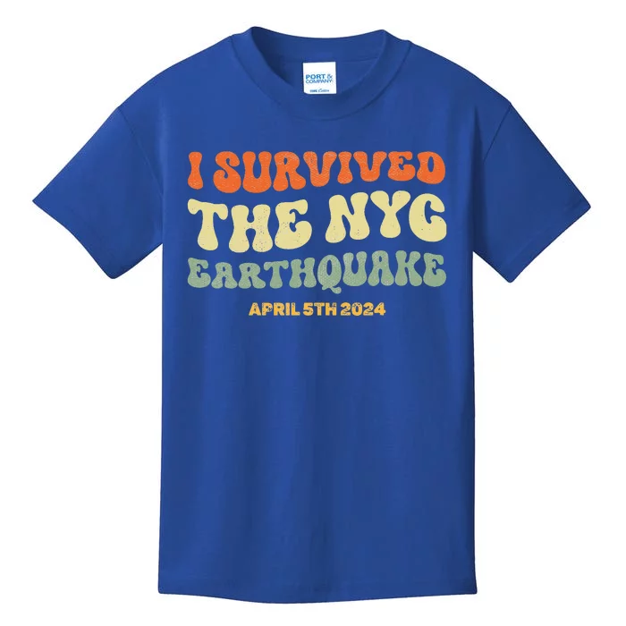 I Survived The Nyc Earthquake April 5th 2024 Kids T-Shirt