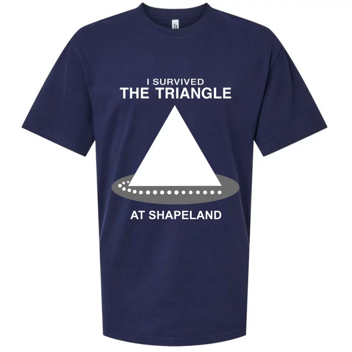 I Survived The Triangle At Shapeland Sueded Cloud Jersey T-Shirt