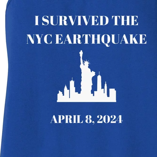 I Survived The Nyc Earthquake Women's Racerback Tank