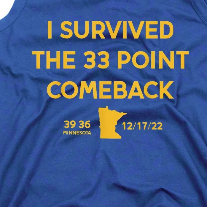 I Survived The 33 Point Comeback Football Tank Top