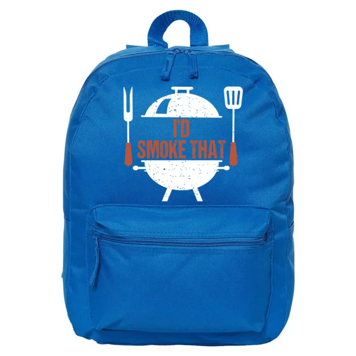 I'd Smoke That Bbq Grill Barbecue Cute Gift 16 in Basic Backpack