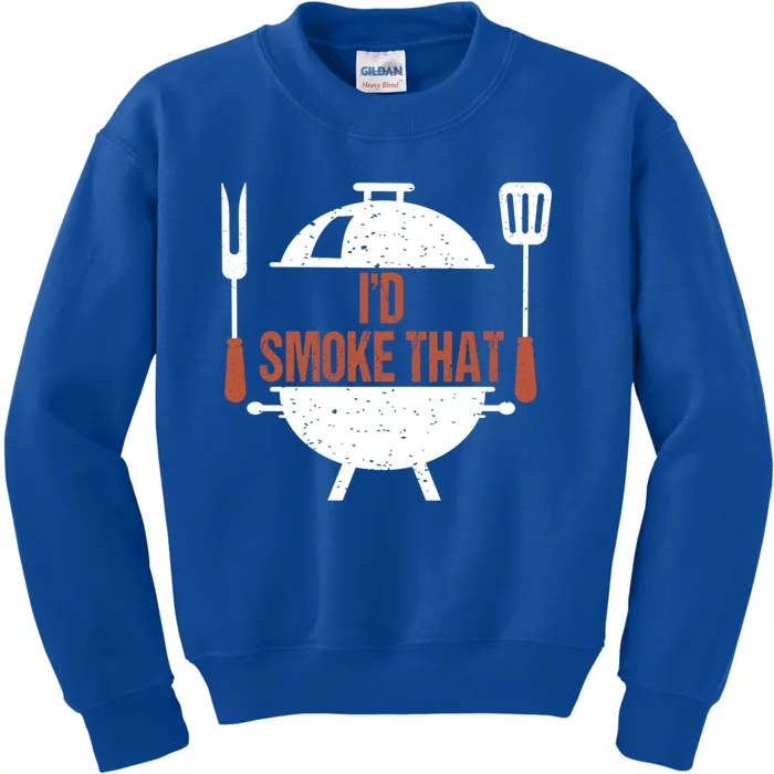 I'd Smoke That Bbq Grill Barbecue Cute Gift Kids Sweatshirt