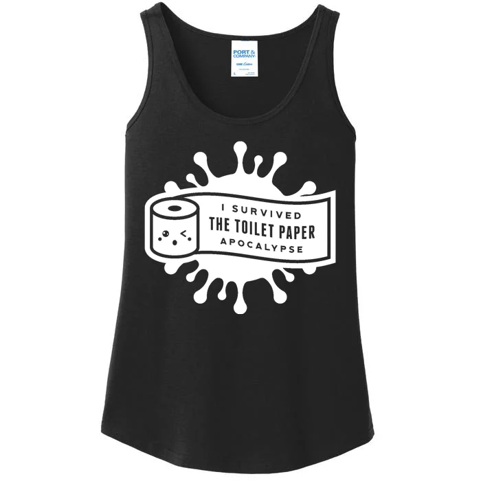 I Survived The Toilet Paper Apocalypse Ladies Essential Tank