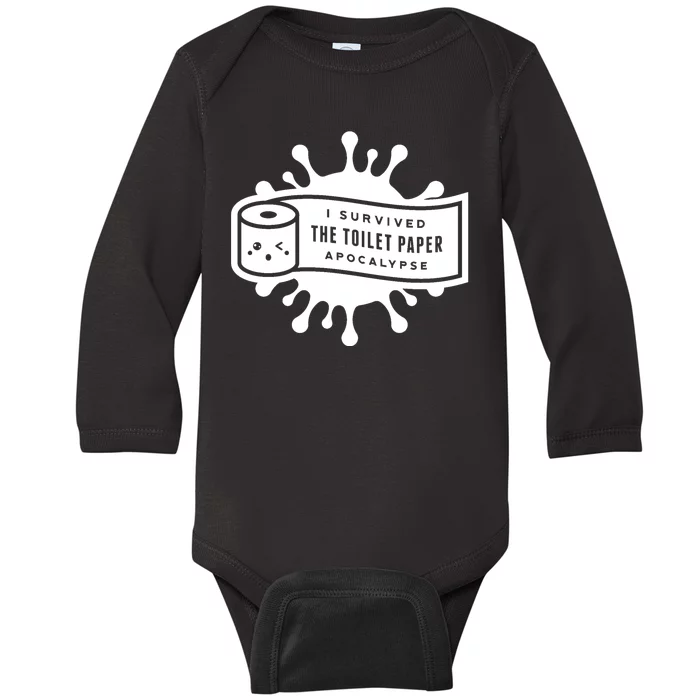 I Survived The Toilet Paper Apocalypse Baby Long Sleeve Bodysuit