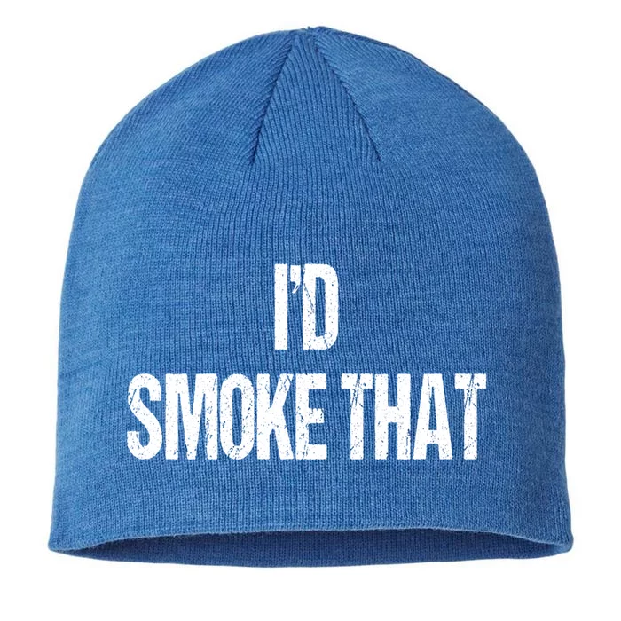 I'd Smoke That Bbq Grill Barbecue Gift 8 1/2in Sustainable Knit Beanie