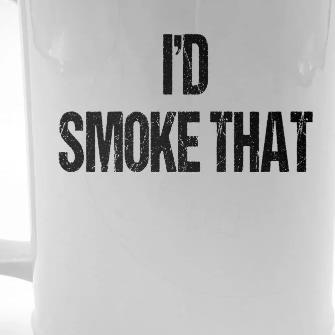 I'd Smoke That Bbq Grill Barbecue Gift Front & Back Beer Stein