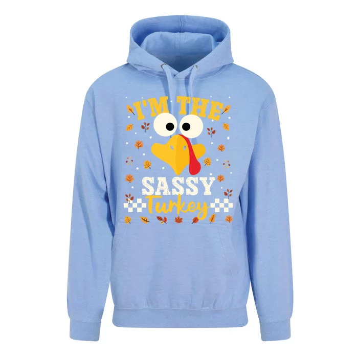 IM Sassy Turkey Family Matching Thanksgiving Group Party Cute Gift Unisex Surf Hoodie