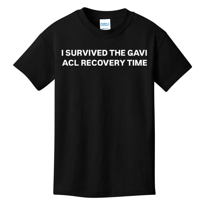 I Survived The Gavi Acl Recovery Time Kids T-Shirt