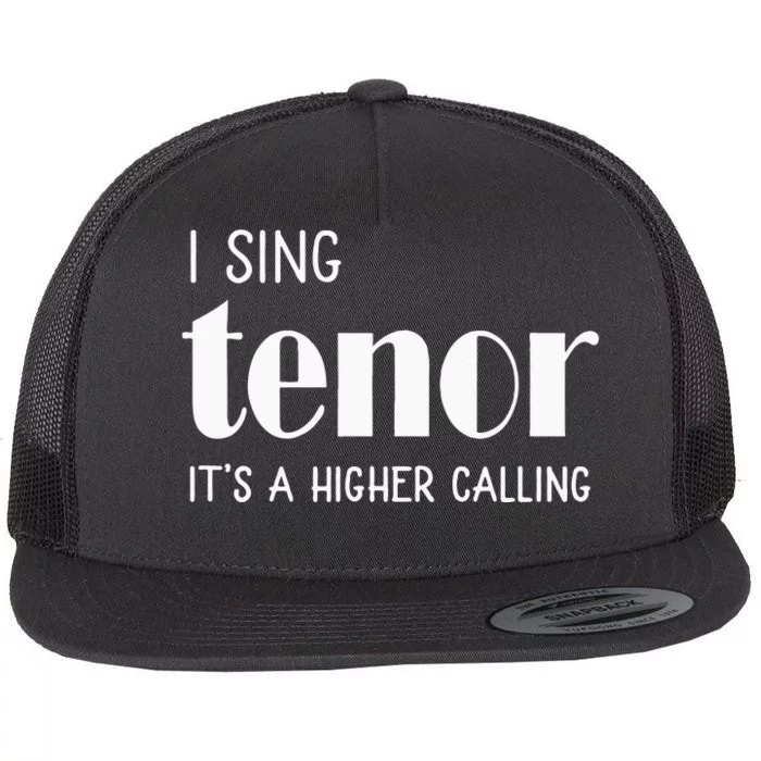 I Sing Tenor Its A Higher Calling Vocal Singer Gift Flat Bill Trucker Hat