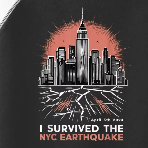 I Survived The Nyc Earthquake 2024 Toddler Fine Jersey T-Shirt