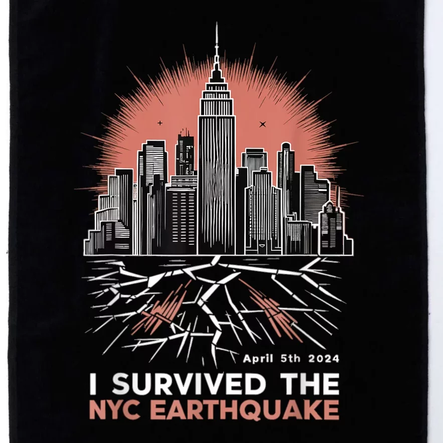 I Survived The Nyc Earthquake 2024 Platinum Collection Golf Towel