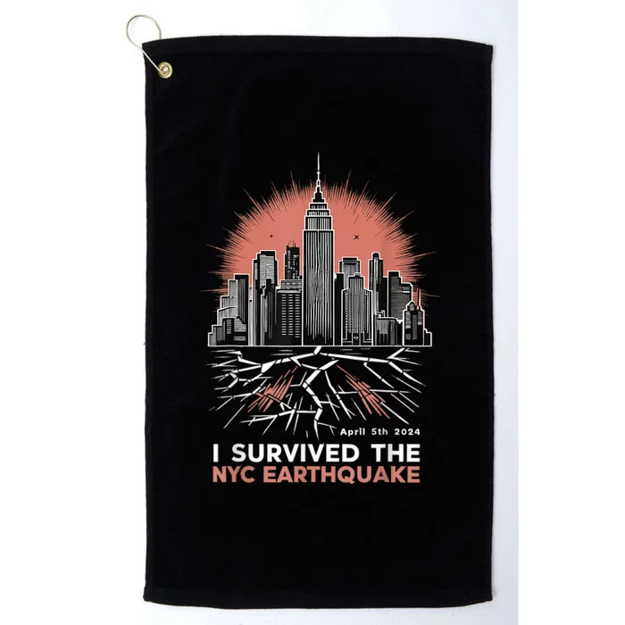 I Survived The Nyc Earthquake 2024 Platinum Collection Golf Towel