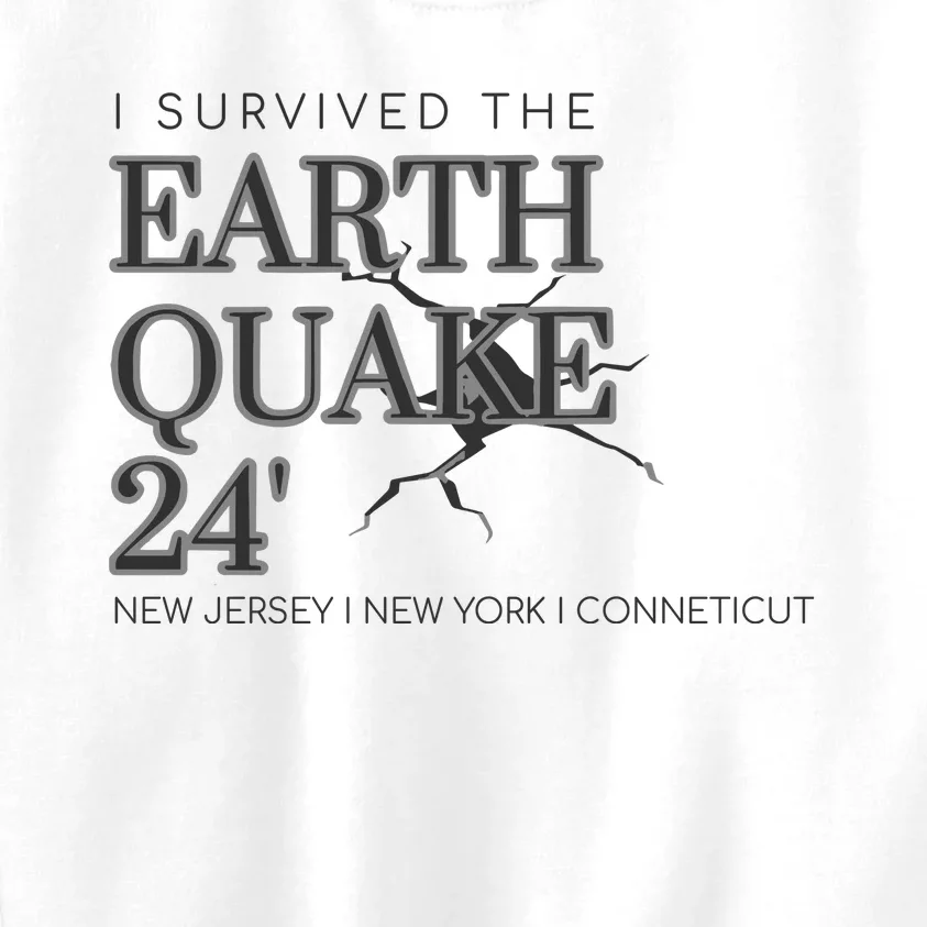 I Survived The Earthquake Of 2024 New Jersey New York Kids Sweatshirt