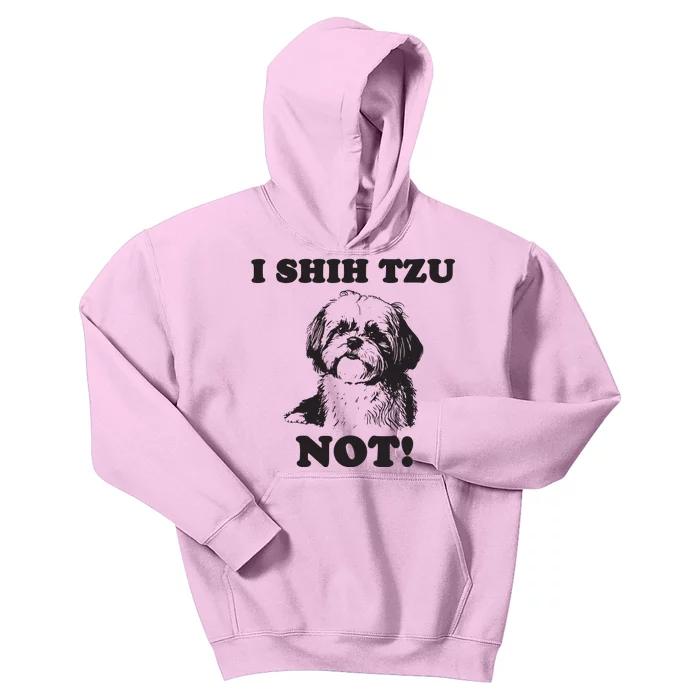 I SHIH TZU NOT Funny Shih Tzu Dog Kids Hoodie