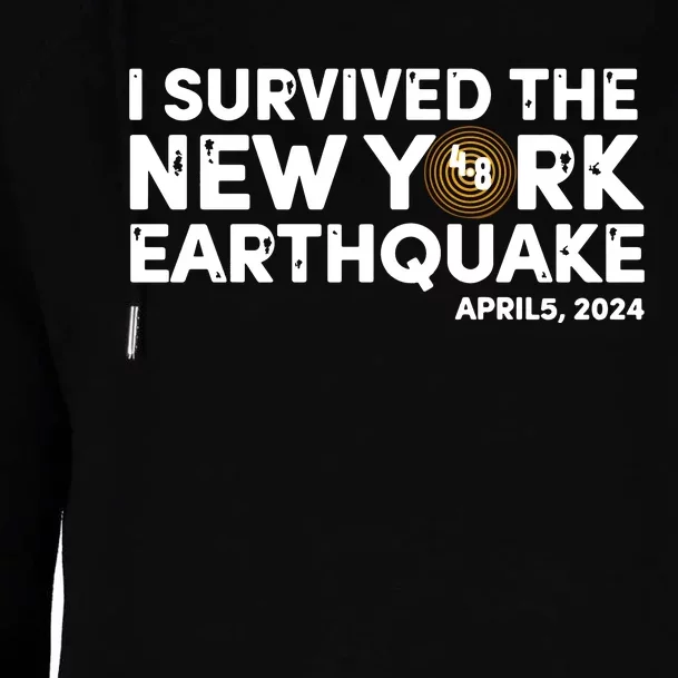 I Survived The New York Earthquake Womens Funnel Neck Pullover Hood