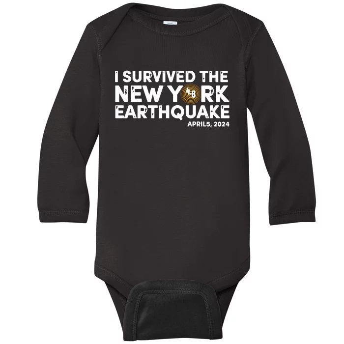 I Survived The New York Earthquake Baby Long Sleeve Bodysuit