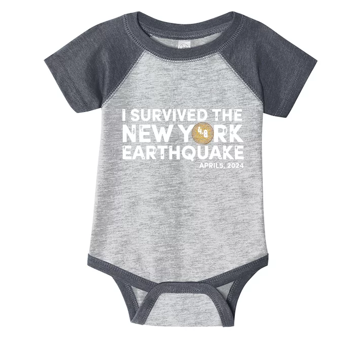 I Survived The New York Earthquake Infant Baby Jersey Bodysuit