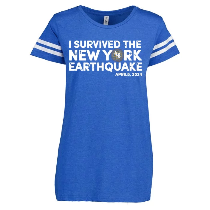 I Survived The New York Earthquake Enza Ladies Jersey Football T-Shirt