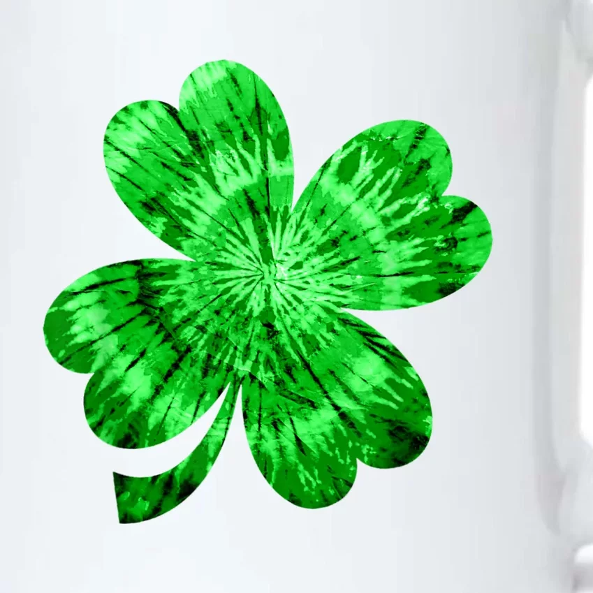 Irish Shamrock Tie Dye Happy St Patrick's Day Go Lucky Tee Black Color Changing Mug