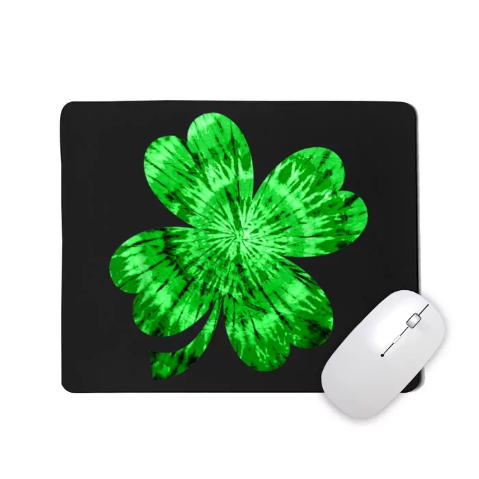 Irish Shamrock Tie Dye Happy St Patrick's Day Go Lucky Tee Mousepad