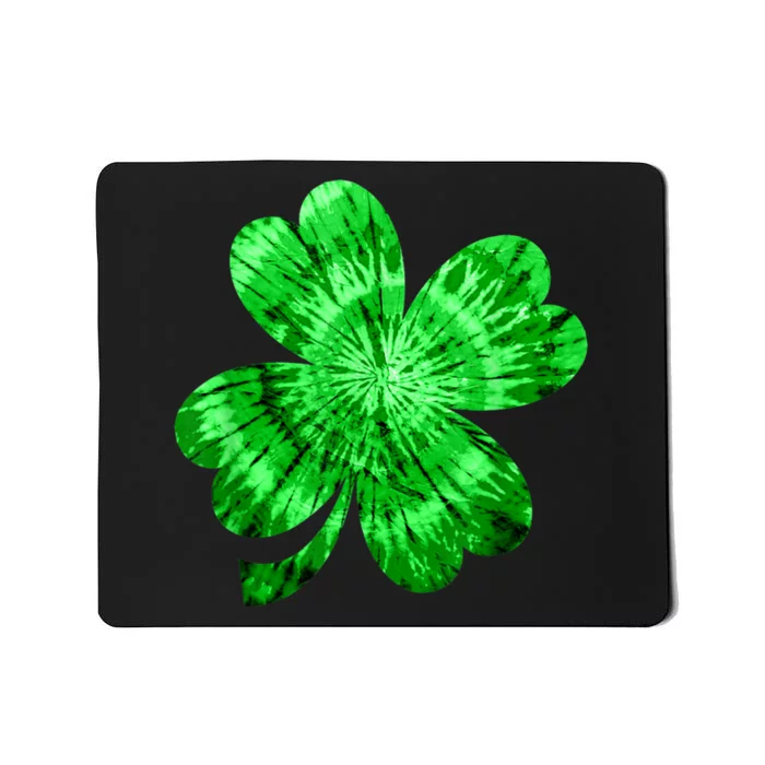 Irish Shamrock Tie Dye Happy St Patrick's Day Go Lucky Tee Mousepad