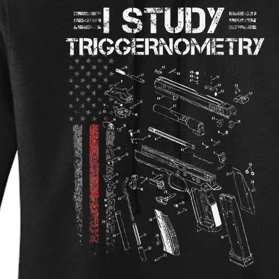 I Study Triggernometry Gun Veteran Christmas Women's Pullover Hoodie