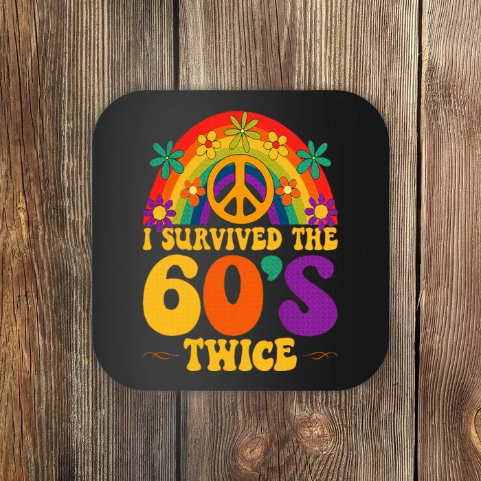 I Survived The 60s Twice Sixties 70th 70s Year Old Birthday Coaster ...