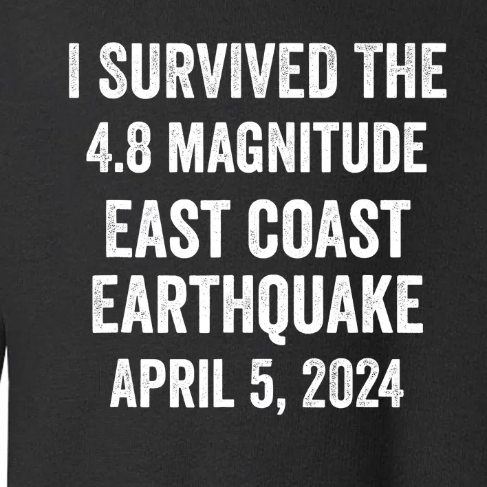 I Survived The April 5 East Coast Earthquake 2024 Toddler Sweatshirt