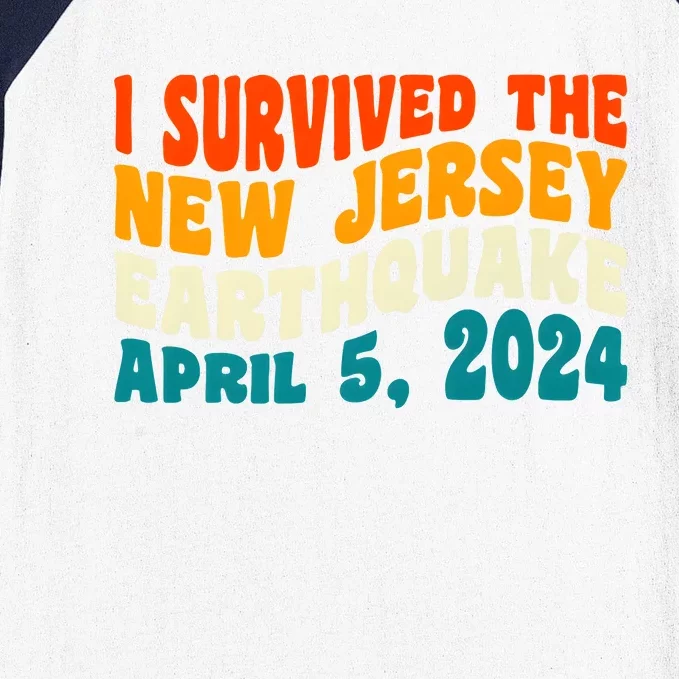 I Survived The New Jersey 4.8 Magnitude Earthquake Baseball Sleeve Shirt