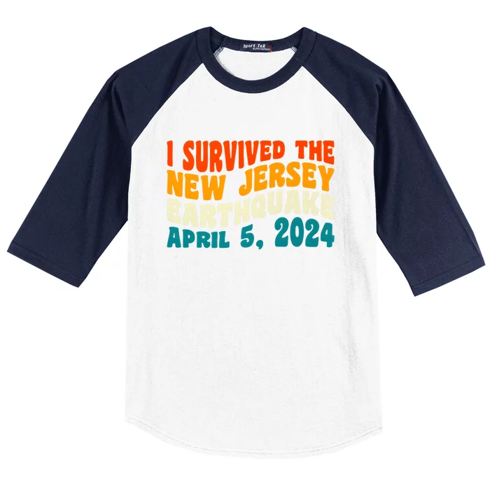 I Survived The New Jersey 4.8 Magnitude Earthquake Baseball Sleeve Shirt