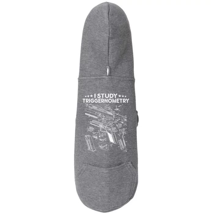 I Study Triggernometry Gun Gift Veteran Christmas Gift Doggie 3-End Fleece Hoodie