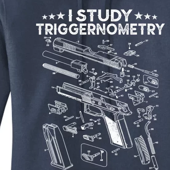 I Study Triggernometry Gun Gift Veteran Christmas Gift Women's Pullover Hoodie