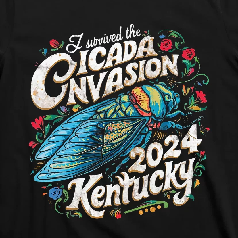 I Survived The Cicada Invasion Brood Xix Xiii Kentucky 2024 T-Shirt