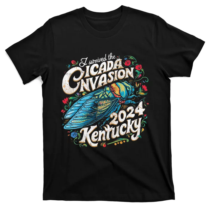 I Survived The Cicada Invasion Brood Xix Xiii Kentucky 2024 T-Shirt