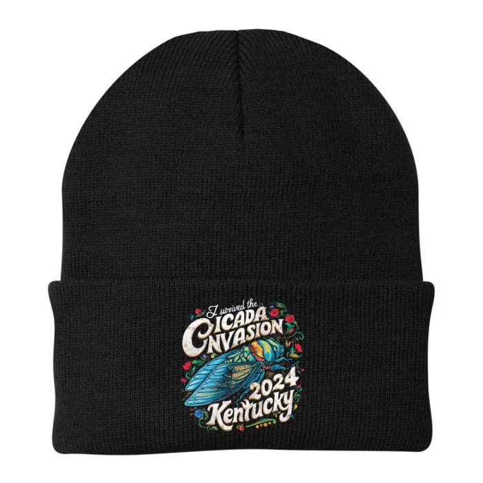 I Survived The Cicada Invasion Brood Xix Xiii Kentucky 2024 Knit Cap Winter Beanie