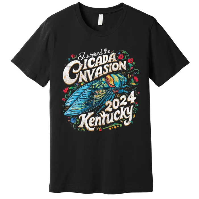 I Survived The Cicada Invasion Brood Xix Xiii Kentucky 2024 Premium T-Shirt