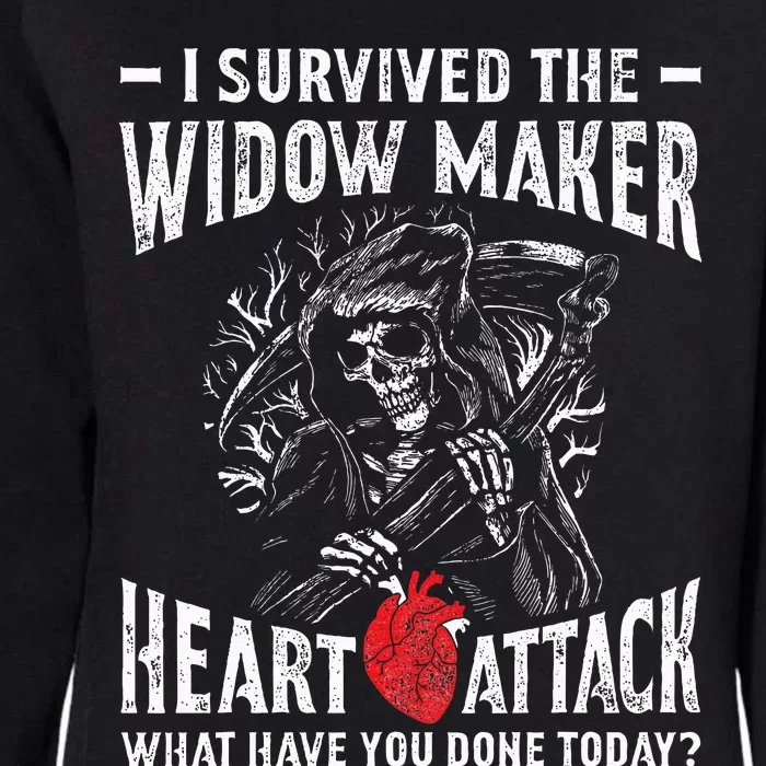 I Survived The Widow Maker Heart Attack Heart Disease Womens California Wash Sweatshirt