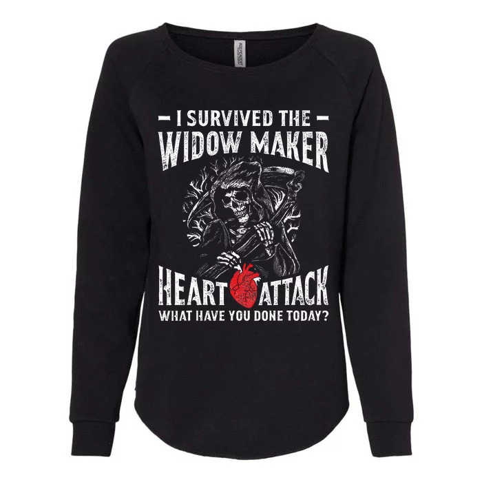 I Survived The Widow Maker Heart Attack Heart Disease Womens California Wash Sweatshirt