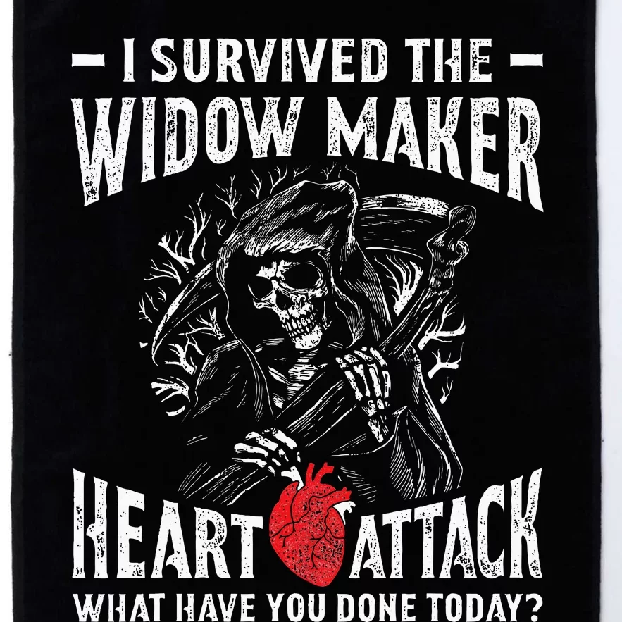 I Survived The Widow Maker Heart Attack Heart Disease Platinum Collection Golf Towel