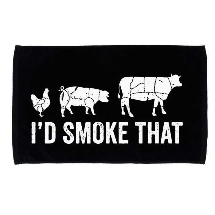 I'd Smoke That Fun BBQ Smoker Chef Microfiber Hand Towel