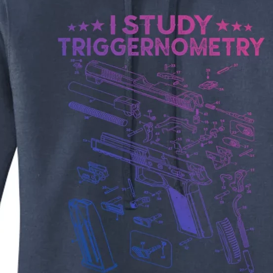 I Study Triggernometry Gun Funny Gift Veteran Christmas Gift Women's Pullover Hoodie