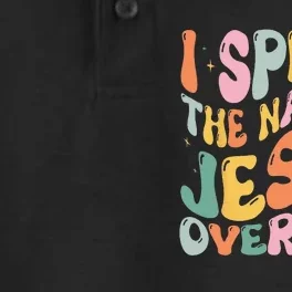 I Speak The Name Of Jesus Over You Dry Zone Grid Performance Polo