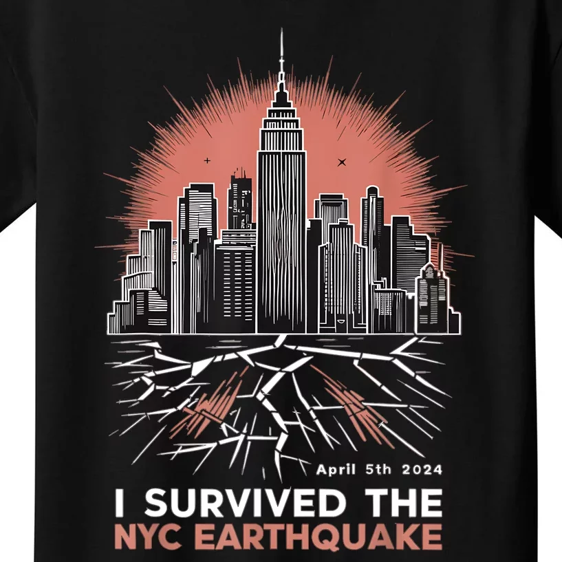 I Survived The Nyc Earthquake Kids T-Shirt