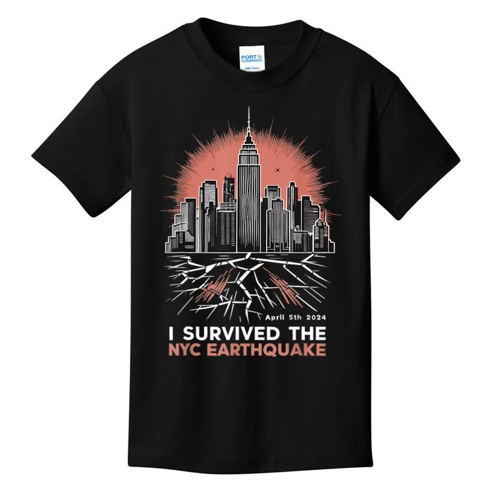 I Survived The Nyc Earthquake Kids T-Shirt